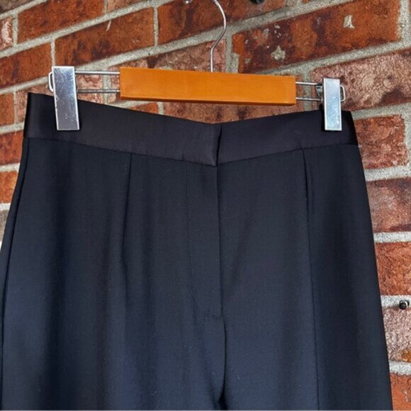 NENSI DOJAKA  BNWOT Satin-trimmed crepe wide-leg pant Made in Italy M - Picture 4 of 16